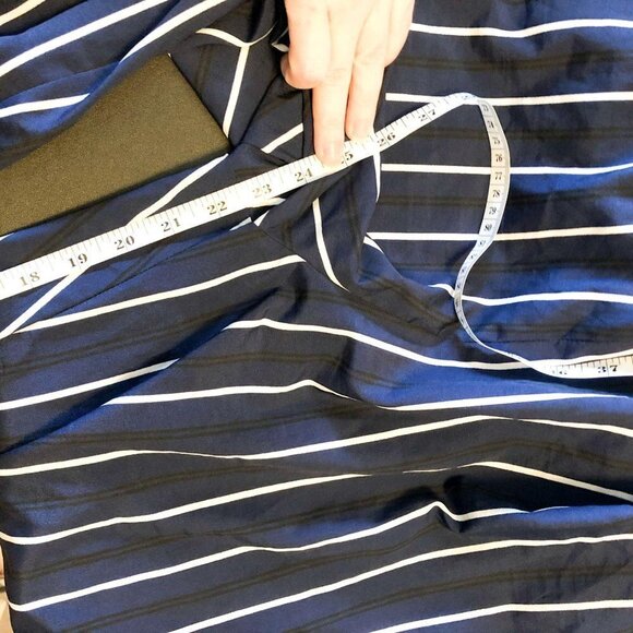 Deja Bleu Striped Faux Wrap Jumpsuit - Picture 5 of 7